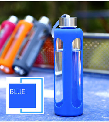 Sicherer Leck-Beweis-wiederverwendbare Wasser-Flaschen Eco freundlich mit Silikon-Ärmel fournisseur