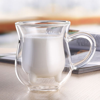 Nettes Kalb-doppel-wandige Glasschalen-Milch-Kuh-Nippel-Form nicht einfach zu defektem fournisseur