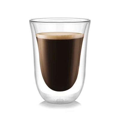 Transparente doppel-wandige Glasschalen-Mikrowelle/Spülmaschinen-Safe für Kaffee/Milch fournisseur
