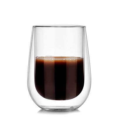Isolier-180ml/250ml Glasschale, hitzebeständige doppel-wandige Kaffeetassen fournisseur