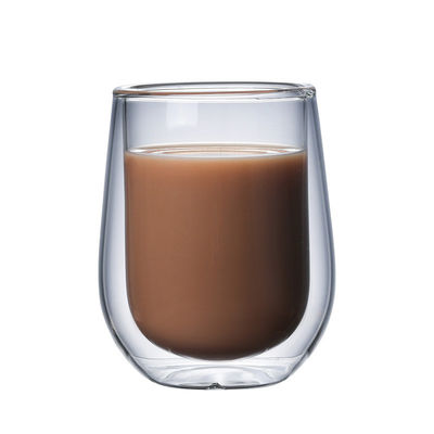 Hohe Borosilicat-Jenaer Glas-Glas-Kaffeetasse-kundengebundene Entwurfs-transparente Farbe fournisseur