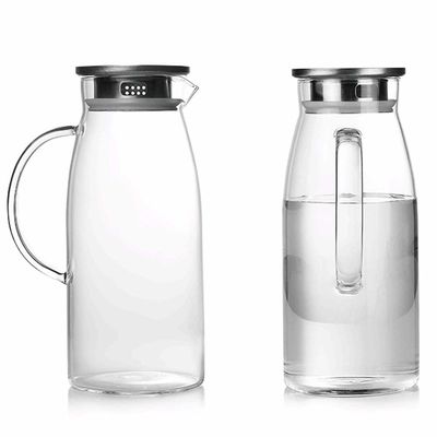 Borosilicat Isolierpitcher mit Deckel, Jenaer Glas-Glas-Wasser-Krug für Kühlschrank-Tür fournisseur