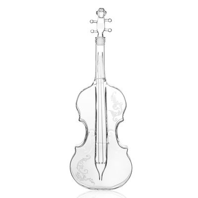 Kreative Violinen-geformtes Weinlese-Whisky-Dekantiergefäß, einzelne Wand-Glaswein-Karaffe fournisseur