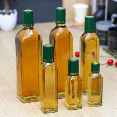 Glasflasche des olivenöl-250ml/500ml/750ml mit Farbe des Staubkappe-freien Raumes fournisseur