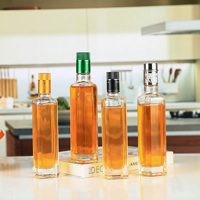 Kundengebundenes Glasflaschen-des freien Raumes des olivenöl-500ml/750ml Grün versiegelte runde Form fournisseur