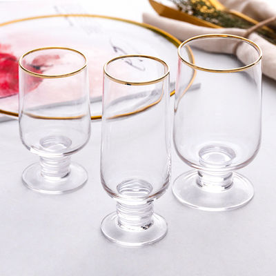 Goldkanten-Silber-handgemachte Wein-Gläser, Weinlese-Hochzeits-Sektkelche fournisseur