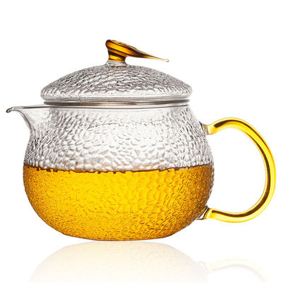 Borosilicat-Glas-Teekanne der hohen Temperatur beständige, Glasfilter-Blumen-Teekannen-Satz fournisseur