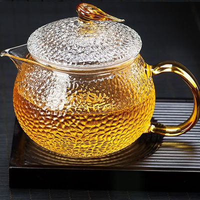 Borosilicat-Glas-Teekanne der hohen Temperatur beständige, Glasfilter-Blumen-Teekannen-Satz fournisseur
