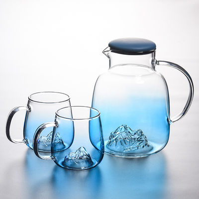 Wasser-Pitcher mundgeblasenen Glases des Saft-des Getränk1800ml fournisseur