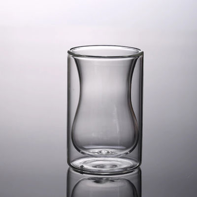 Geblasene doppel-wandige Glasschale des hitzebeständigen Mund-120ml fournisseur
