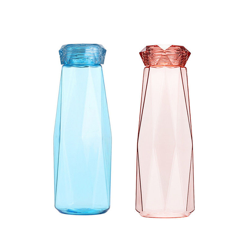 Transparente Glastrinkwasser-Flaschen, Glassport-Flasche mit Diamant-Deckel fournisseur