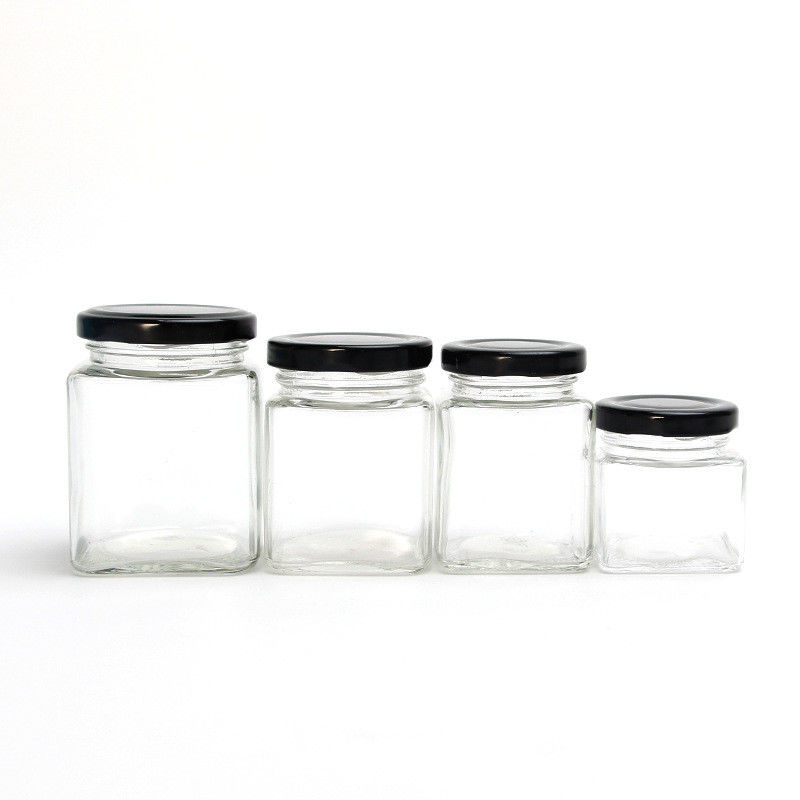 Quadratischer Bienen-Honig-Glassüßigkeits-Gläser, dauerhafter Glasnahrungsmittelbehälter bedienungsfreundlich fournisseur