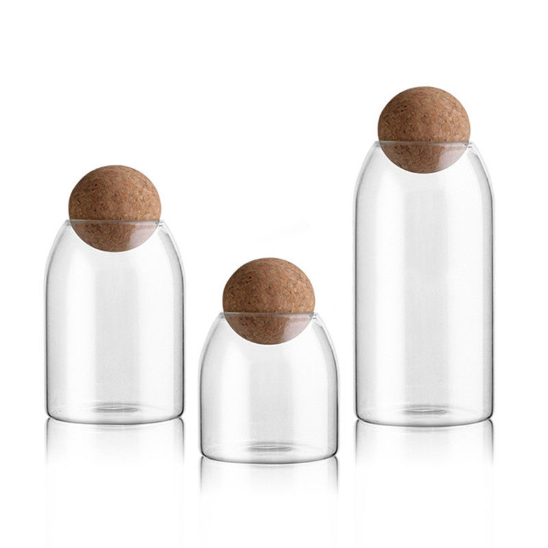luftdichtes Glasgefäß der Süßigkeits-500ml mit Korken-Ball-Deckel fournisseur