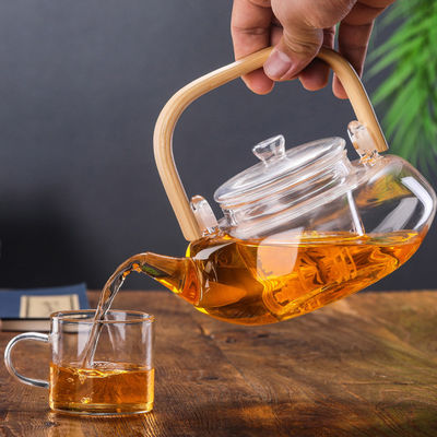 Transparenter blühender Tee-Topf mit Filter, mundgeblasene Tee-Schale eingestellt mit Kessel fournisseur