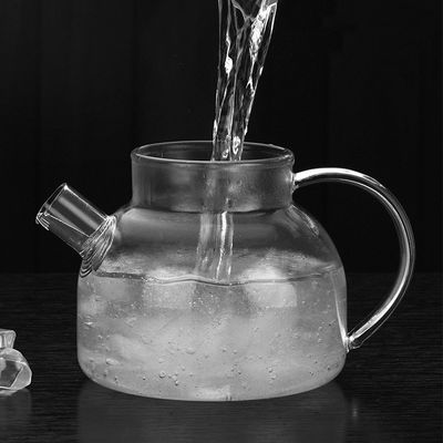 Große Klarglas-Teekannen-sicherer Wasserkocher der Tüllen-1000ml mit Bambusdeckel fournisseur