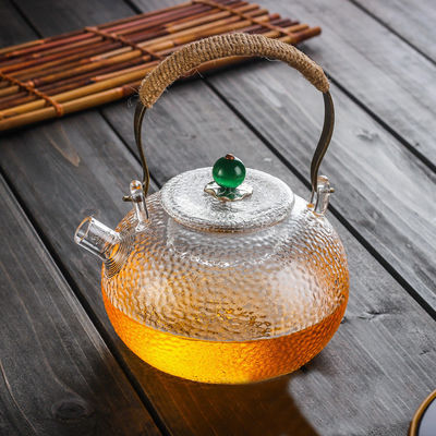 Hitzebeständige Email-Klarglas-Teekanne für blühende Tee-/Kaffee-Sondergröße fournisseur