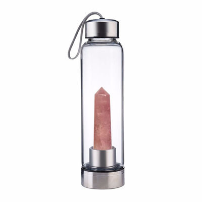 Reine Kristallglas-Wasser-Flaschen-Naturheilkunde für heißes/Kälte trinkt fournisseur