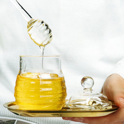 Borosilicat-Glas-Honig-Glas mit Dripper hitzebeständiges Eco freundlich fournisseur