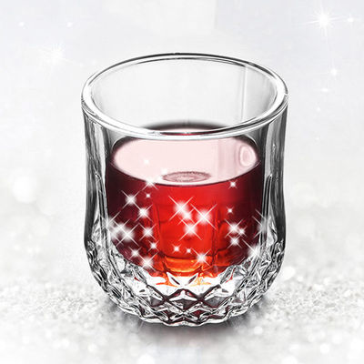 Whisky-Trommel-doppel-wandige Glasschalen-Kondensations-beständiges kundengebundenes Logo fournisseur
