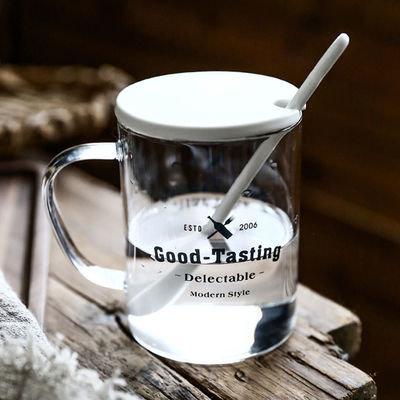 Handgemachte klare 500ml Glasschale, nordische Art-wiederverwendbare Glaskaffeetasse fournisseur