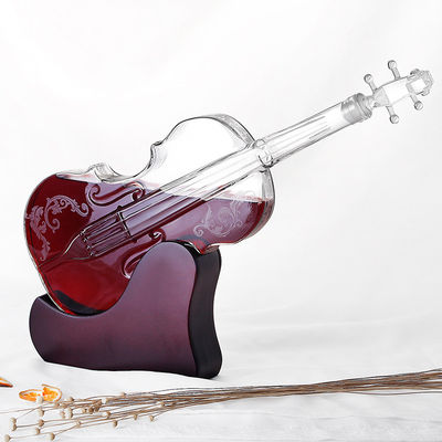 Kreative Violinen-geformtes Weinlese-Whisky-Dekantiergefäß, einzelne Wand-Glaswein-Karaffe fournisseur