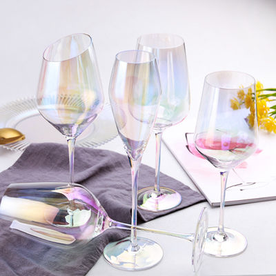 Galvanisiertes Regenbogen-Wein-Glas, transparenter Burgunder-Wein-Glas-Dekantiergefäß-Satz fournisseur