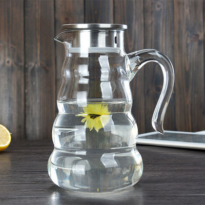 Hitzebeständige Glaswasser-Pitcher-Saft-Getränkekaraffe mit Farbe des Deckel-freien Raumes fournisseur