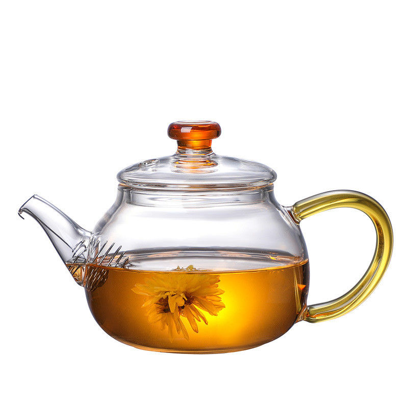 Hohe Borosilicat-ausgeglichenes Glas-Teekanne, blühender transparenter Tee-Satz fournisseur