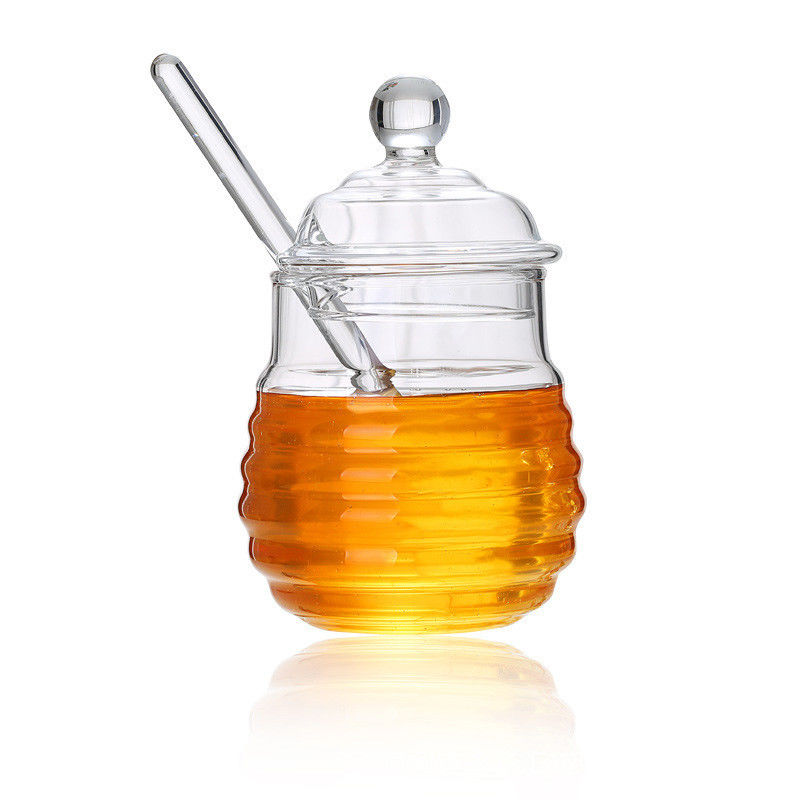 Borosilicat-Glas-Honig-Glas mit Dripper hitzebeständiges Eco freundlich fournisseur