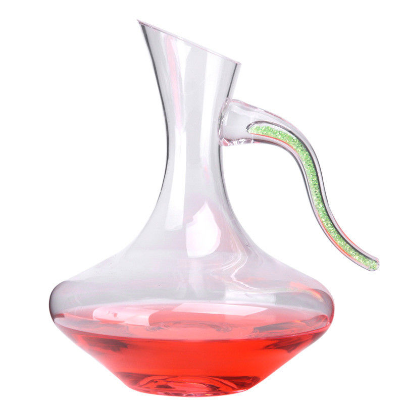 Klassischer Entwurfs-rundes Wein-Dekantiergefäß, mundgeblasenes bleifreies Glasdekantiergefäß fournisseur